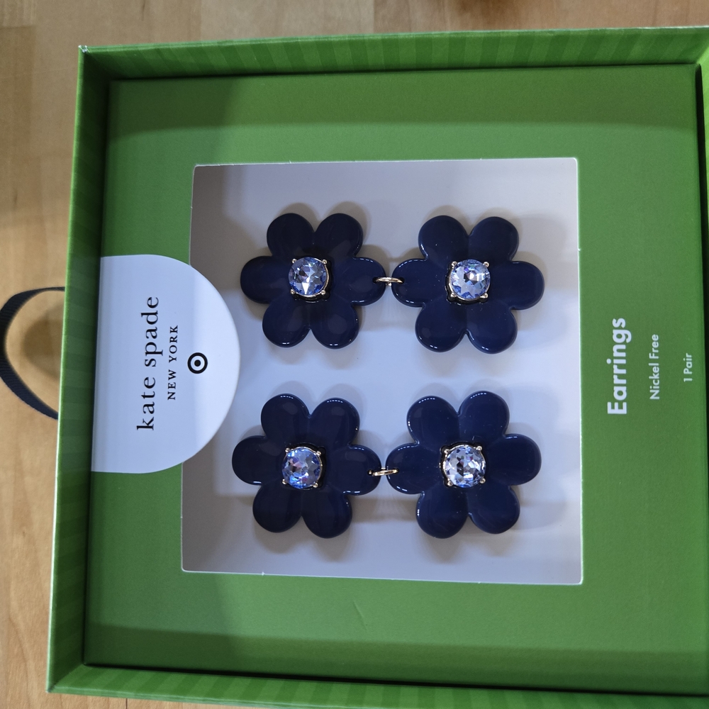 kate spade Navy Flower Earrings